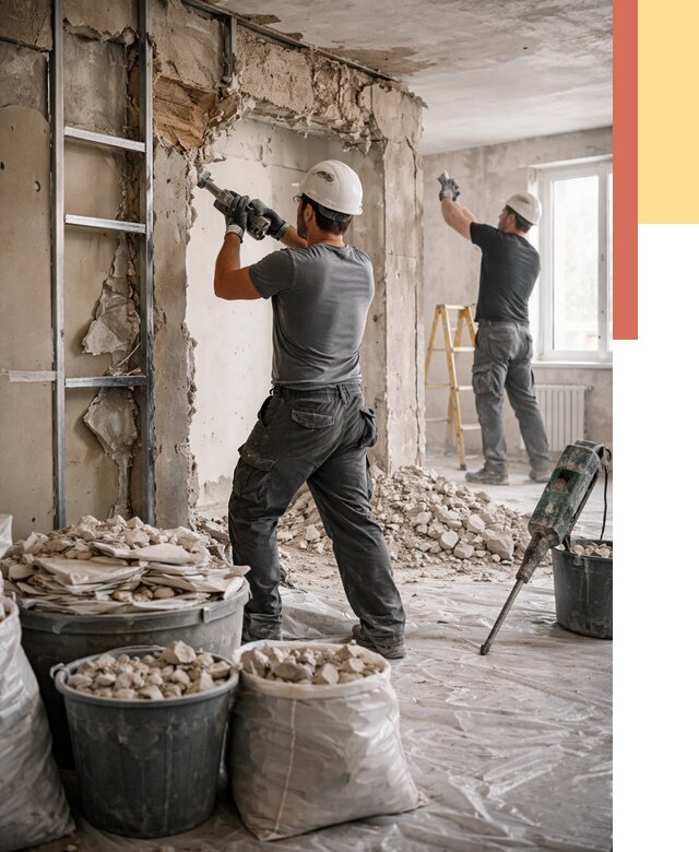 Демонтажные работы в Егорьевске от 2734 руб. — услуги и цена под ключ | ОТДЕЛОЧНИК-Грь