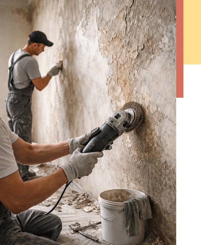 Снятие и удаление краски со стен в Егорьевске от 2126 руб. — ОТДЕЛОЧНИК-Грь