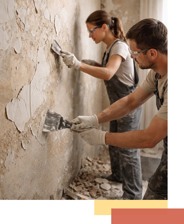 Снятие старой шпаклевки и подготовка поверхностей в Егорьевске