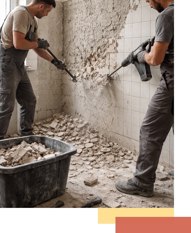 Демонтаж плитки со стен в Егорьевске быстро и аккуратно