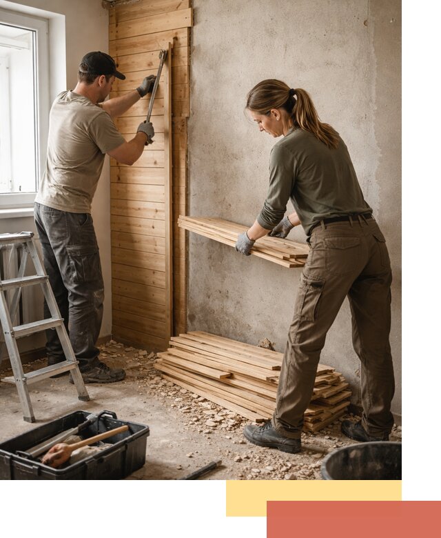 Демонтаж вагонки со стен в Егорьевске — профессиональный демонтаж