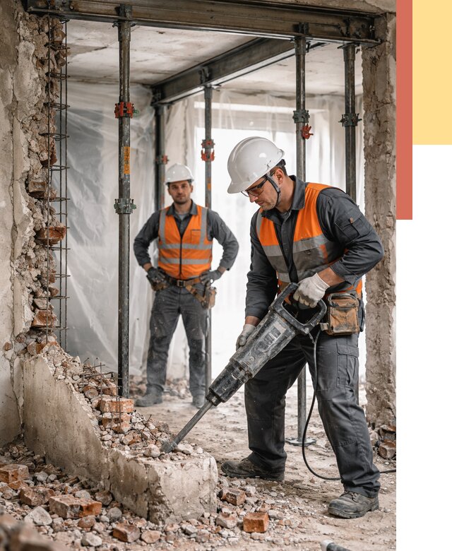 Снос несущих стен в Егорьевске от 10379 руб. — демонтаж несущей стены под ключ | ОТДЕЛОЧНИК-Грь