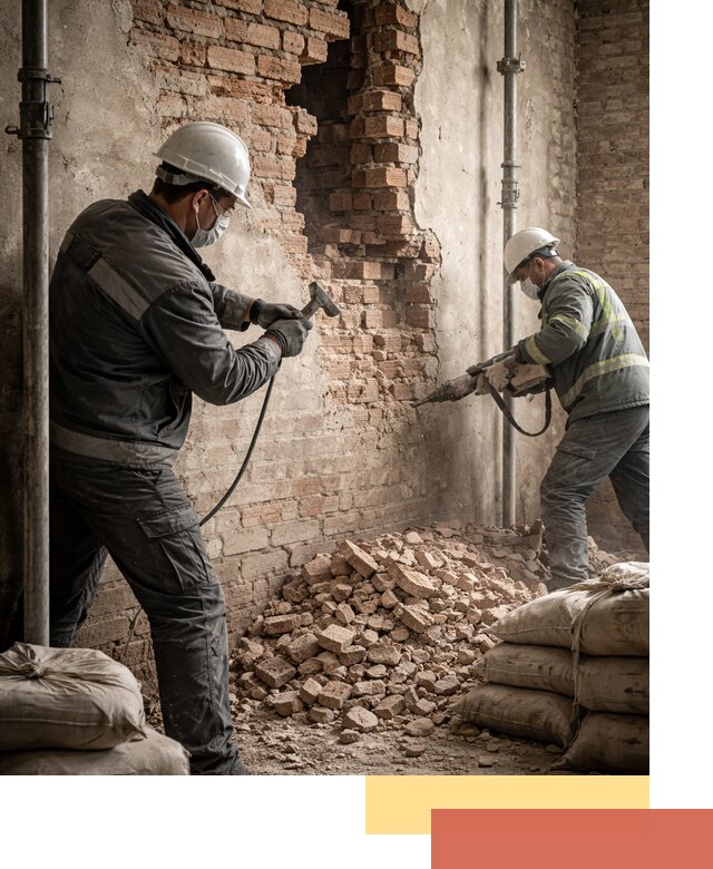 Демонтаж кирпичных стен в Егорьевске быстро и безопасно