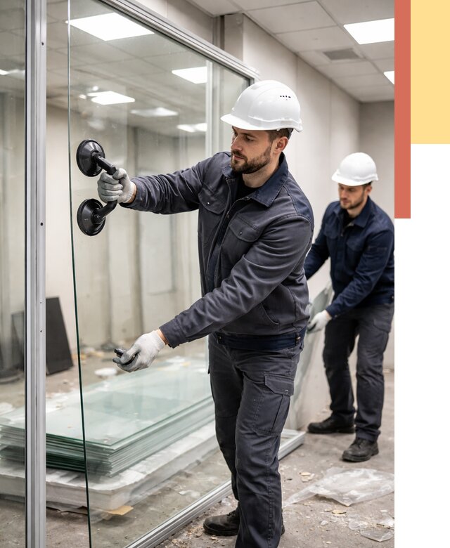 Демонтаж стеклянных перегородок в Егорьевске от 3240 руб. — быстро и недорого | ОТДЕЛОЧНИК-Грь