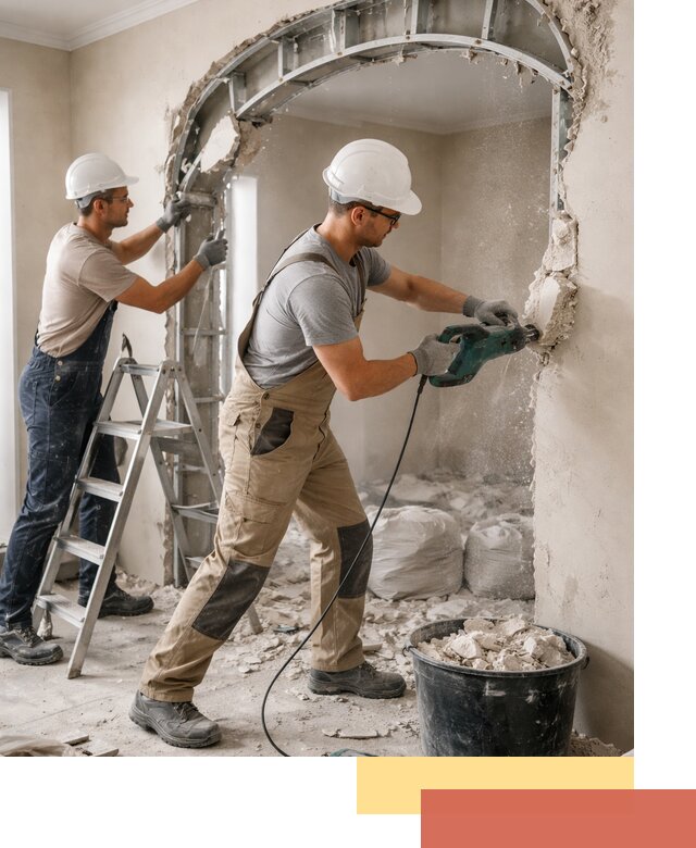 Демонтаж гипсокартонной арки в Егорьевске быстро и аккуратно