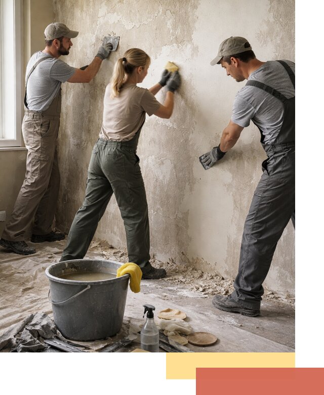 Очистка стен от клея и грунтовки в Егорьевске качественно и быстро