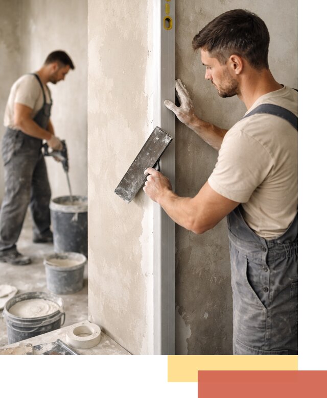 Выведение углов стен в Егорьевске: монтаж и оштукатуривание