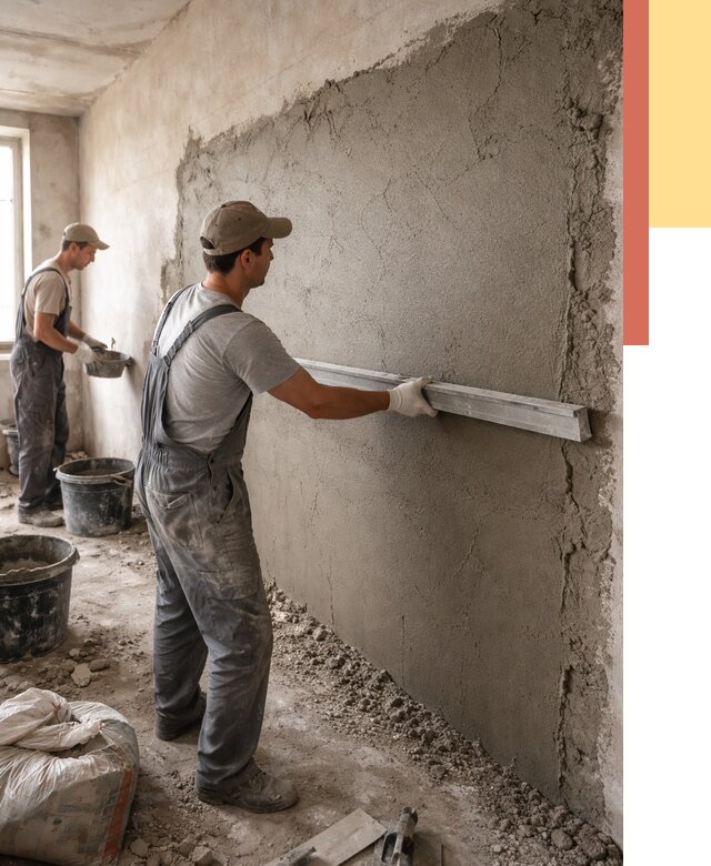 Цементная штукатурка стен в Егорьевске от 4557 руб/м2 — быстро и недорого | ОТДЕЛОЧНИК-Грь