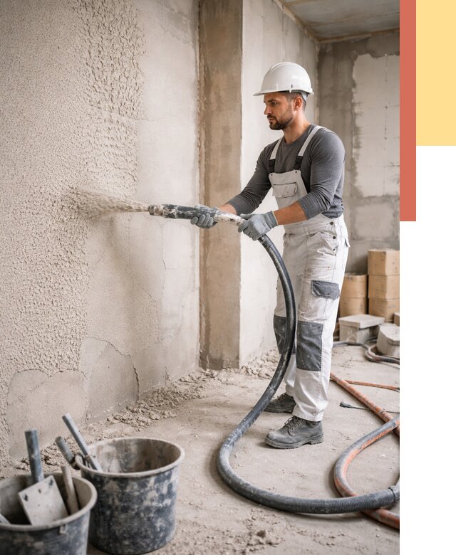 Машинная штукатурка стен в Егорьевске под ключ от 6582 руб./м2 | ОТДЕЛОЧНИК-Грь