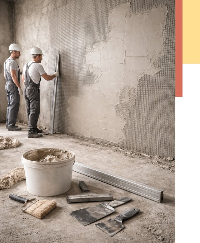 Штукатурка стен по сетке в Егорьевске от 5569 руб./м2 — быстро и недорого | ОТДЕЛОЧНИК-Грь