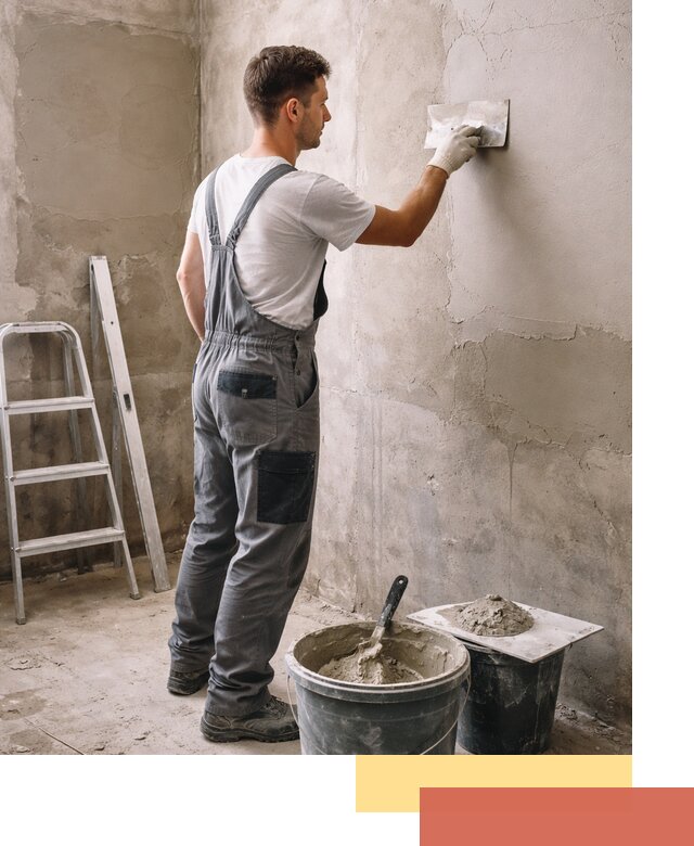 Штукатурка стен в ванной под ключ в Егорьевске