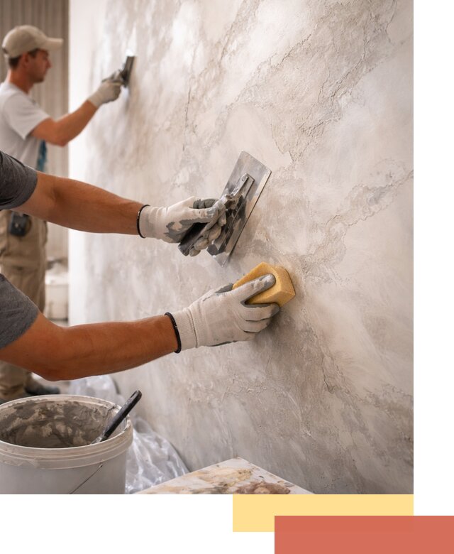 Декоративная штукатурка под мрамор в Егорьевске для стен и потолков