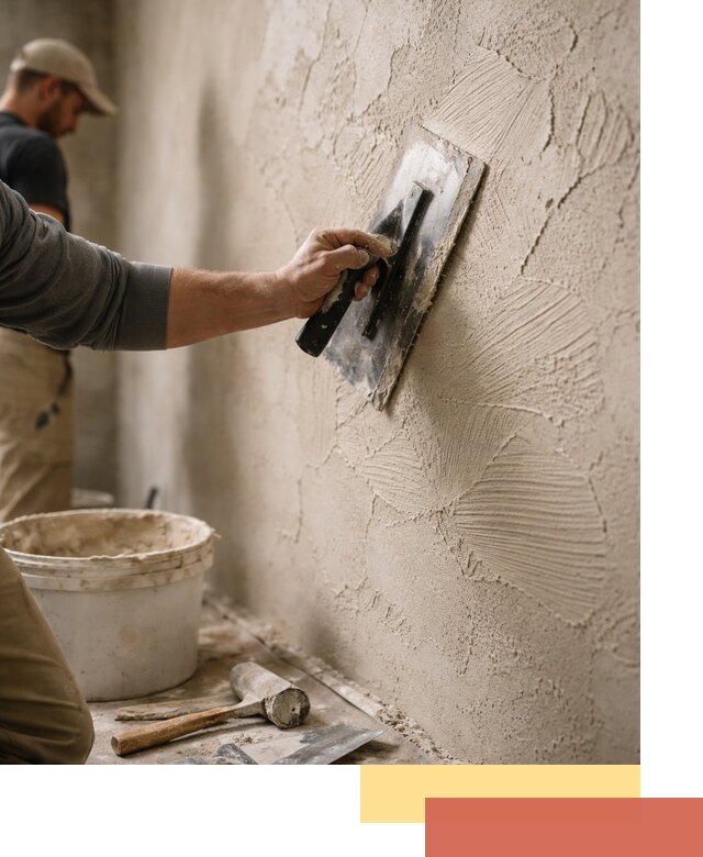 Фактурная штукатурка стен в Егорьевске — монтаж, отделка, реставрация