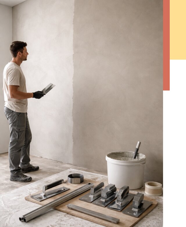 Нанесение микроцемента на стены в Егорьевске от 3240 руб./м2 под ключ | ОТДЕЛОЧНИК-Грь