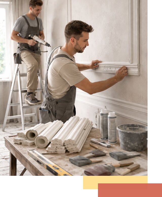 Монтаж лепнины на стены в Егорьевске профессионально и качественно