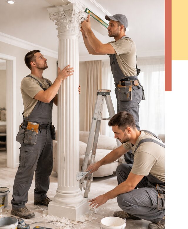 Установка декоративных колонн в Егорьевске от 12151 руб. под ключ | ОТДЕЛОЧНИК-Грь