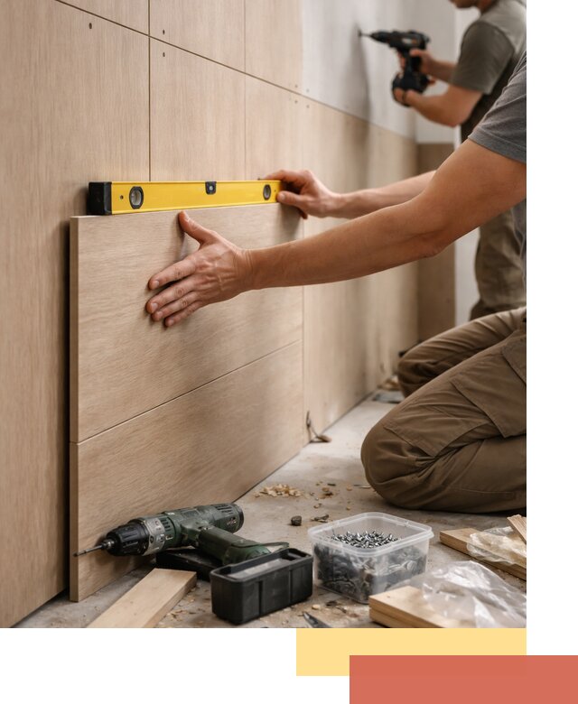 Профессиональный монтаж МДФ панелей на стены в Егорьевске