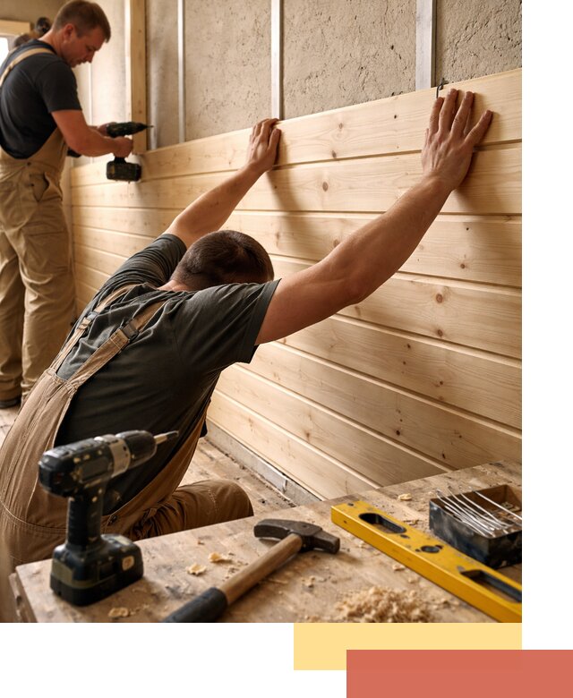 Монтаж деревянной вагонки на стены в Егорьевске быстро и качественно