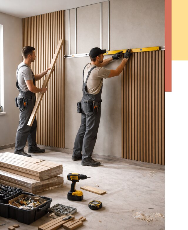 Монтаж реечных панелей на стены в Егорьевске от 1215 руб. — быстро и недорого | ОТДЕЛОЧНИК-Грь