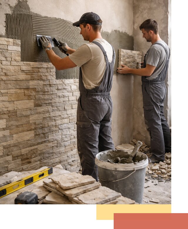 Монтаж искусственного камня в Егорьевске — облицовка стен и фасадов