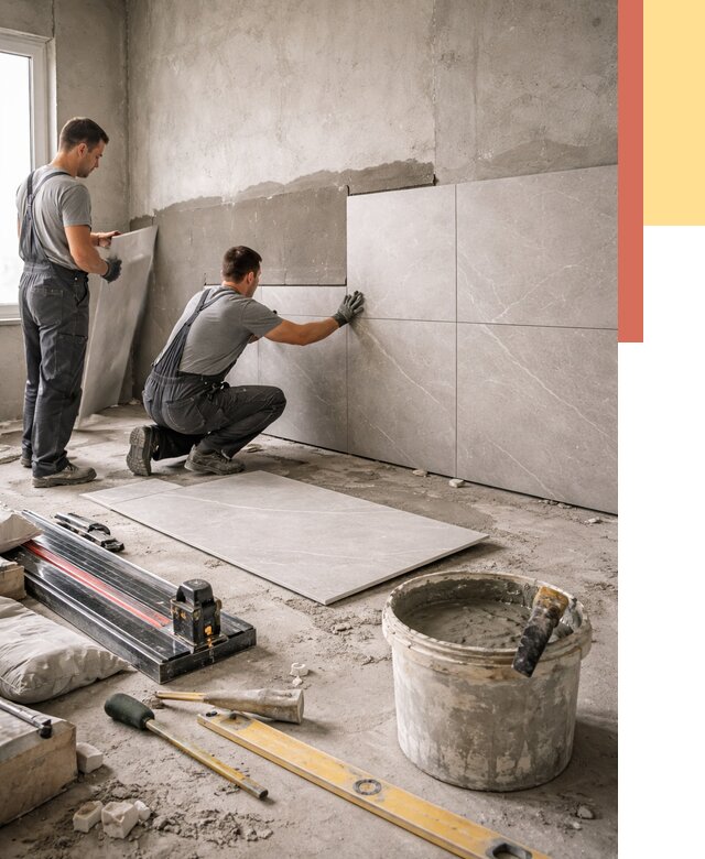 Облицовка стен керамогранитом в Егорьевске от 4253 руб./м² — услуги под ключ | ОТДЕЛОЧНИК-Грь