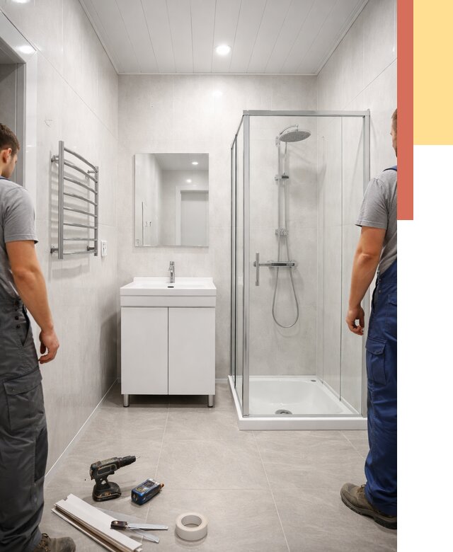 Отделка ванной комнаты панелями ПВХ в Егорьевске от 4557 руб. за м2 | ОТДЕЛОЧНИК-Грь