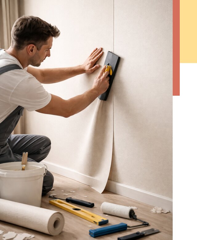 Поклейка виниловых обоев в Егорьевске от 4557 руб. | Быстро и недорого — ОТДЕЛОЧНИК-Грь