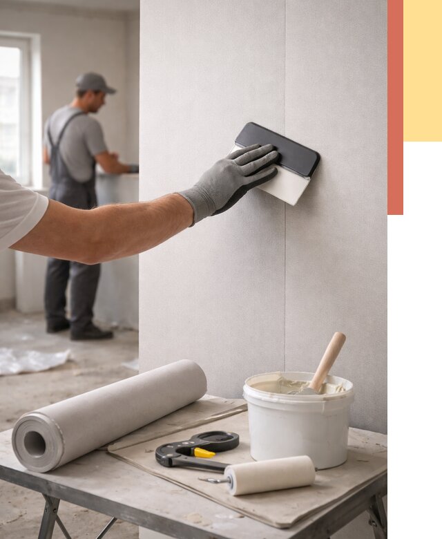 Поклейка обоев под покраску в Егорьевске от 3544 руб. за м2 | ОТДЕЛОЧНИК-Грь