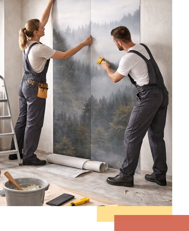 Поклейка фотообоев профессионально в Егорьевске под ключ