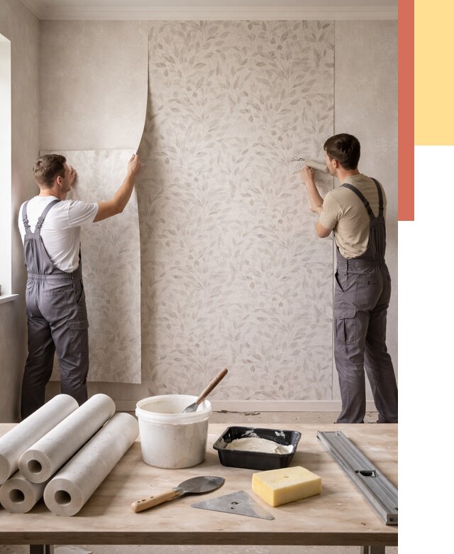 Поклейка обоев с подбором рисунка в Егорьевске от 3544 руб. | ОТДЕЛОЧНИК-Грь - быстро и недорого