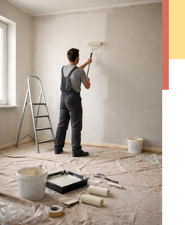 Покраска стен моющейся краской в Егорьевске от 354 руб./м² — быстро и недорого | ОТДЕЛОЧНИК-Грь