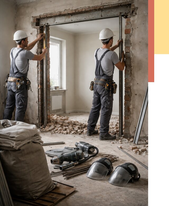 Расширение дверного проема в Егорьевске от 12658 руб. под ключ | ОТДЕЛОЧНИК-Грь