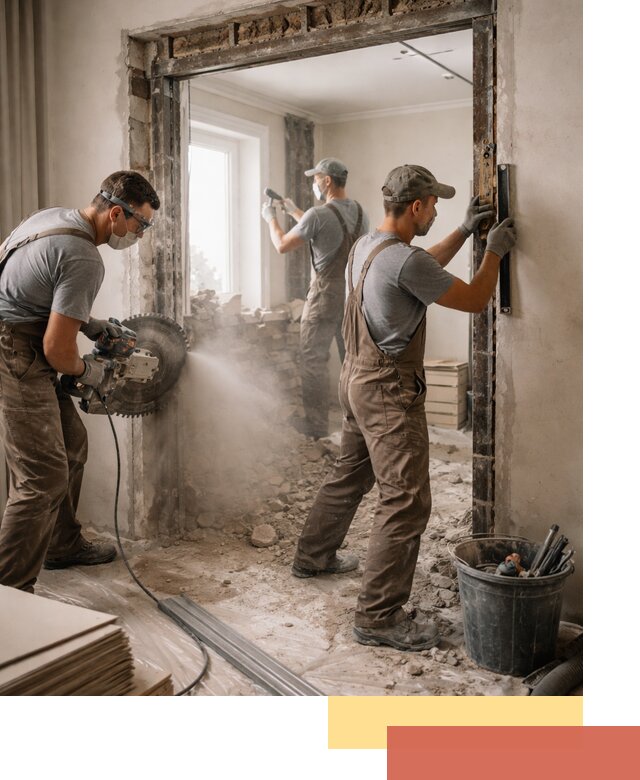 Расширение дверного проема под установку новой двери в Егорьевске