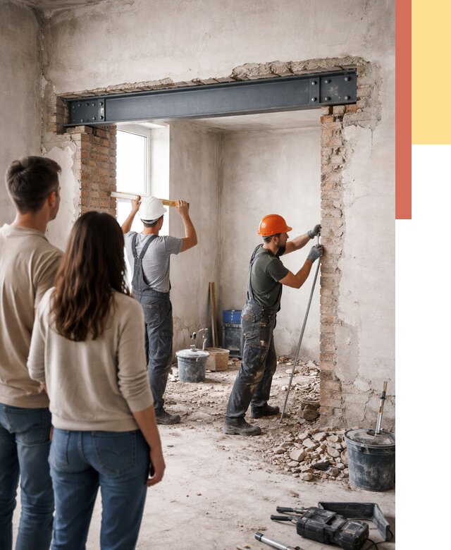 Усиление проема в стене в Егорьевске от 9620 руб. — усиление дверного проема металлоконструкцией | ОТДЕЛОЧНИК-Грь