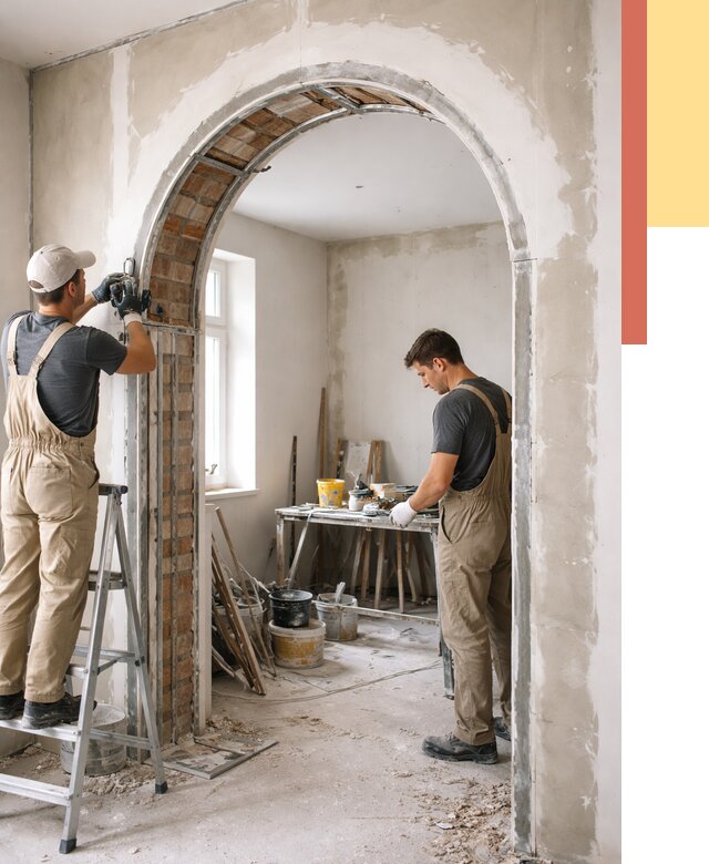 Устройство арочного проема в Егорьевске от 9620 руб. под ключ — быстро и недорого | ОТДЕЛОЧНИК-Грь