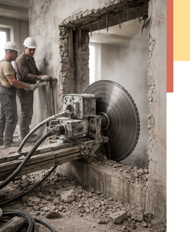 Алмазная резка проемов в Егорьевске от 4557 руб. быстро и недорого | ОТДЕЛОЧНИК-Грь