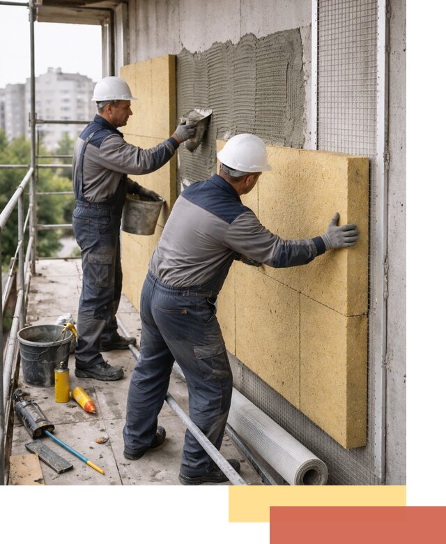 Утепление стен зданий и домов в Егорьевске качественно и надежно