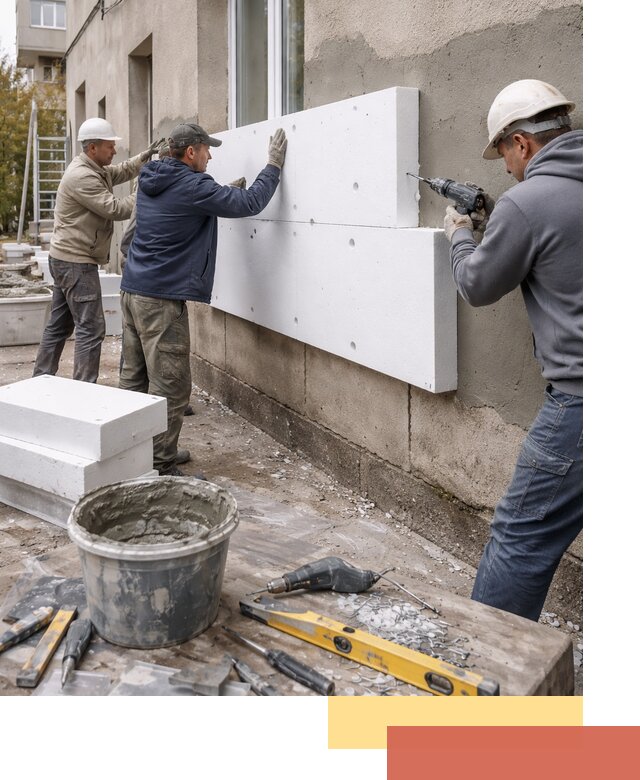 Утепление наружных стен пенопластом в Егорьевске