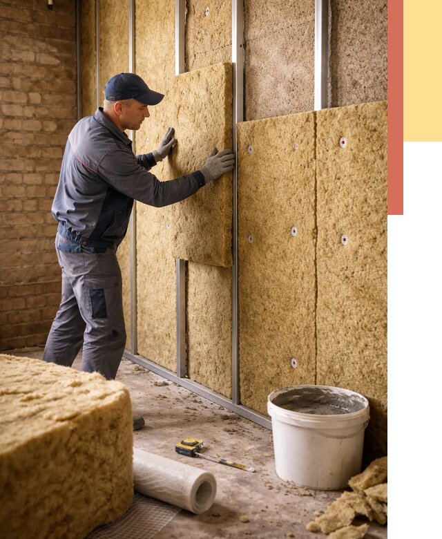 Утепление стен минватой в Егорьевске от 1367 руб./м2 — недорого и быстро | ОТДЕЛОЧНИК-Грь