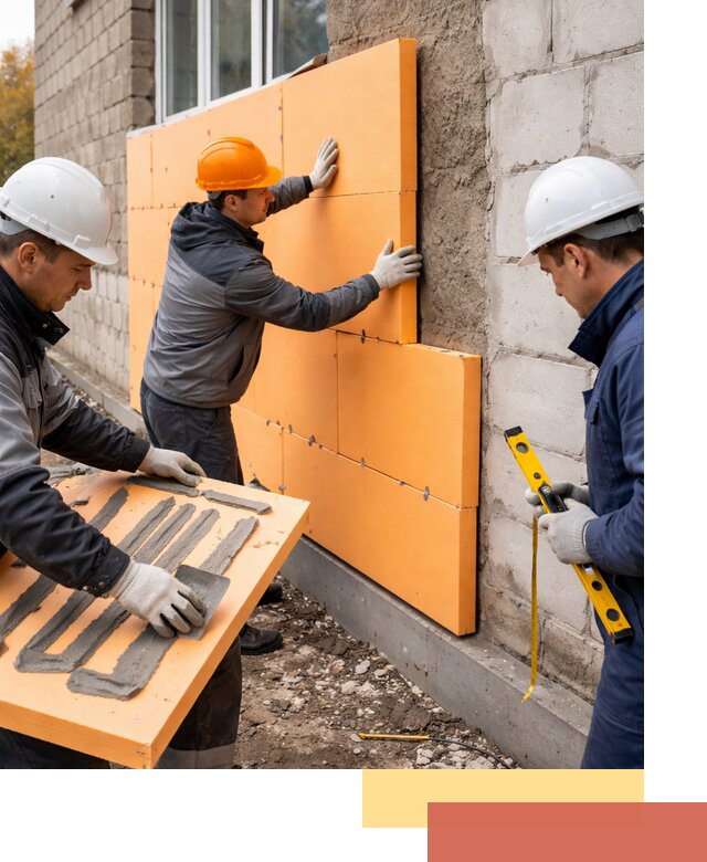 Утепление фасада пеноплексом под ключ в Егорьевске