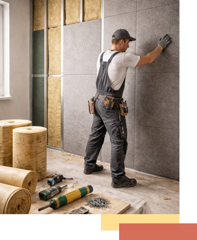 Профессиональная шумоизоляция стен в Егорьевске для квартиры и офиса