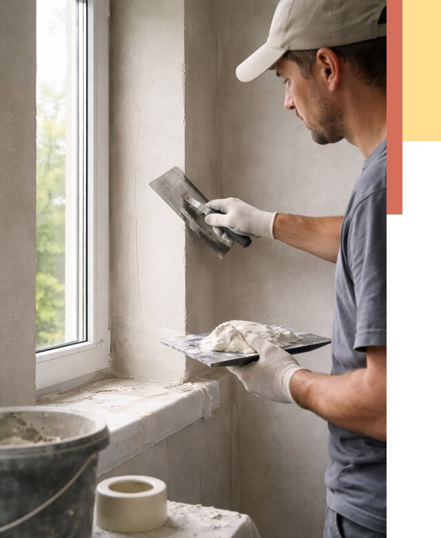 Штукатурка откосов в Егорьевске от 4557 руб/м² — услуги и выравнивание под ключ | ОТДЕЛОЧНИК-Грь