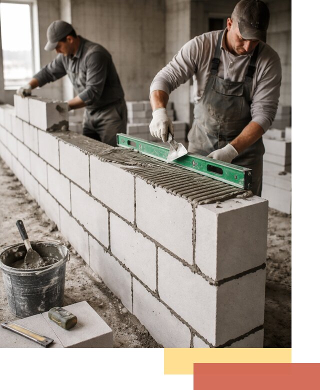 Кладка перегородок из газобетона в Егорьевске быстро и качественно