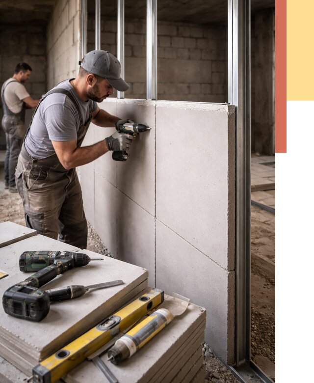 Кладка влагостойких перегородок ПГП в Егорьевске от 1215 руб. под ключ | ОТДЕЛОЧНИК-Грь