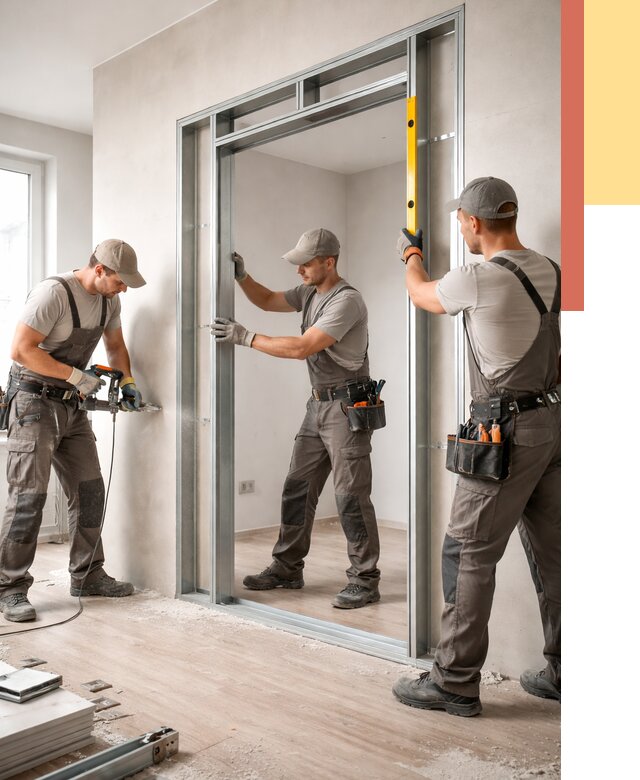 Устройство дверного проема в перегородке в Егорьевске от 4557 руб. под ключ | ОТДЕЛОЧНИК-Грь