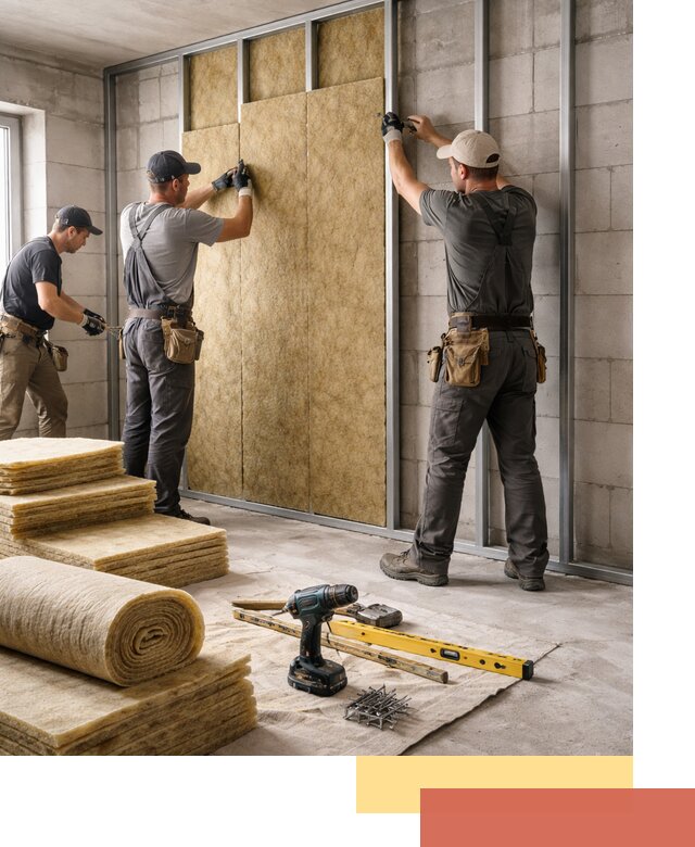 Шумоизоляция перегородок из блоков в Егорьевске — монтаж и защита шумоизоляцией