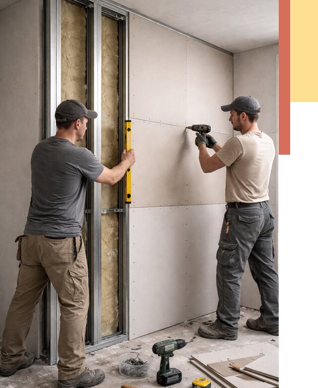 Монтаж двухслойной перегородки из гипсокартона в Егорьевске от 1468 руб. | ОТДЕЛОЧНИК-Грь