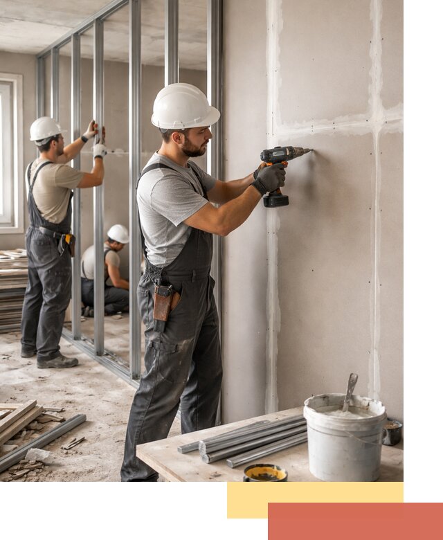 Перегородки из огнестойкого гипсокартона в Егорьевске под ключ