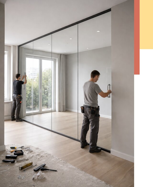 Изготовление стеклянных перегородок в Егорьевске от 12506 руб. под ключ | ОТДЕЛОЧНИК-Грь