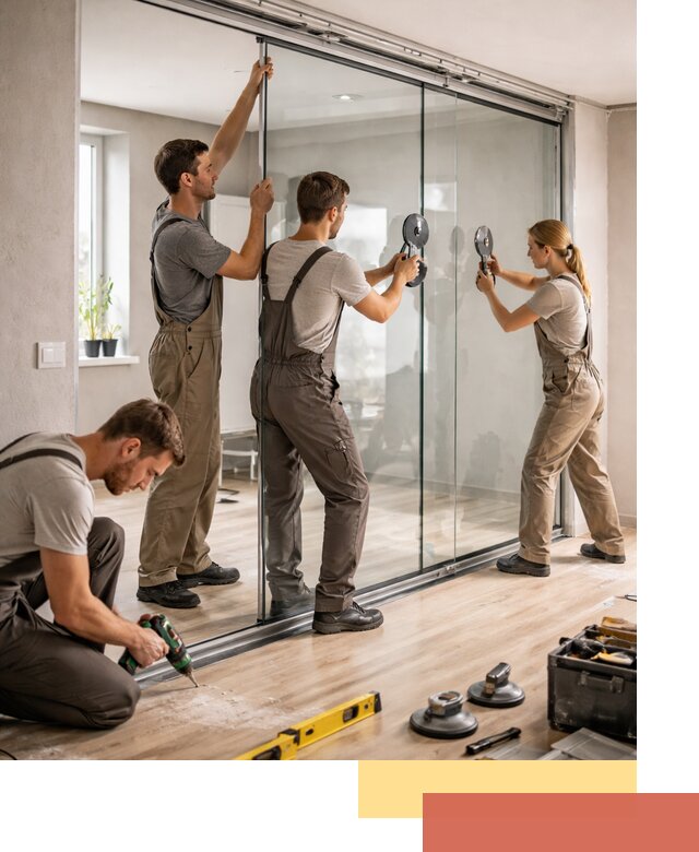 Изготовление стеклянных перегородок на заказ в Егорьевске